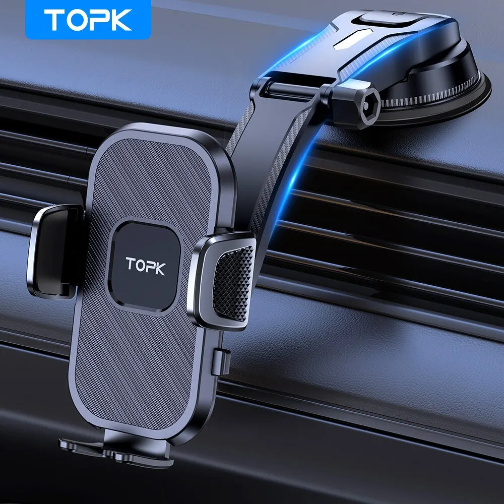 Support Voiture TOPK – Porte-Téléphone Universel Gravité (Pare-brise & Aération)