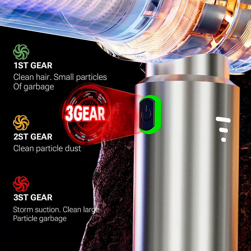 Mini Aspirateur Sans Fil SZUK – Puissant 98500Pa, Portable & Rechargeable avec 8 Accessoires | Voiture & Maison